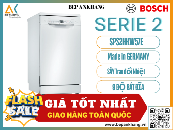 Máy rửa chén bát Bosch Độc lập Serie 2  SPS2HKW57E - Made in Poland